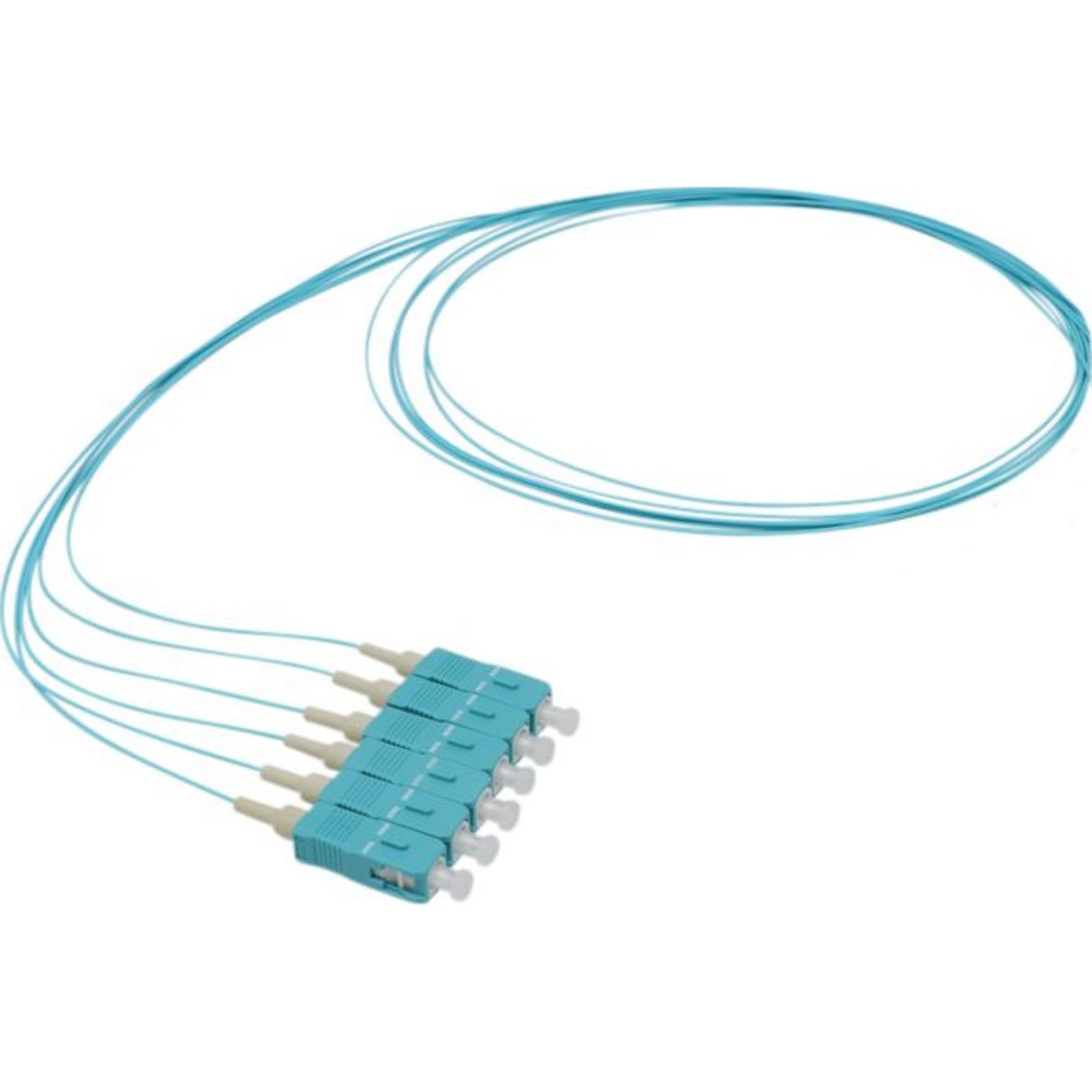 Excel Networking Solutions - Pigtail fibre OM3 50/125 SC/UPC turquoise paquet de 12 - 1 m