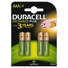 DURACELL - Oplaadbare batterij Recharge Plus - AAA - 1,2V 750mAh - NiMH - blister 4 stuks