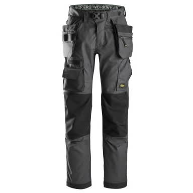 Pantalon pour poseur de sols avec poches holster FlexiWork, gris acier ...