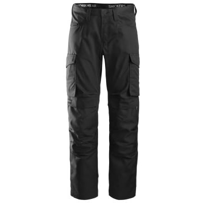 Pantalon de service avec poches pour genouillères, noir, taille 40 ...