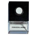 FRIEDLAND - drukknop 8V verlicht zwart met witte knop en naamplaat