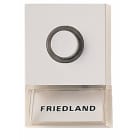 FRIEDLAND - drukknop 8V verlicht wit met witte knop en naamplaat
