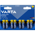 VARTA - Batterij ALKALINE LONGLIFE POWER - AA - 1,5V - LR06 MN1500 - blister 8 stuks