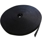 Tradeforce - Collier de serrage velcro, couper à longueur, noir, longueur 10m
