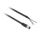 Telemecanique Sensors - connector vrouwelijk, M8, 3 pinnen, recht, voorbedraad - kabel 10 m