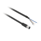 Telemecanique Sensors - connector vrouwelijk, M8, 4 pinnen, recht, voorbedraad - kabel 5 m