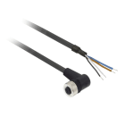 Telemecanique Sensors - vrouwelijk, M12, 4-pins, haakse voorbedrade connector - 20 m kabel