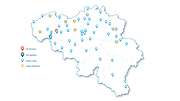 kaart BELGIE