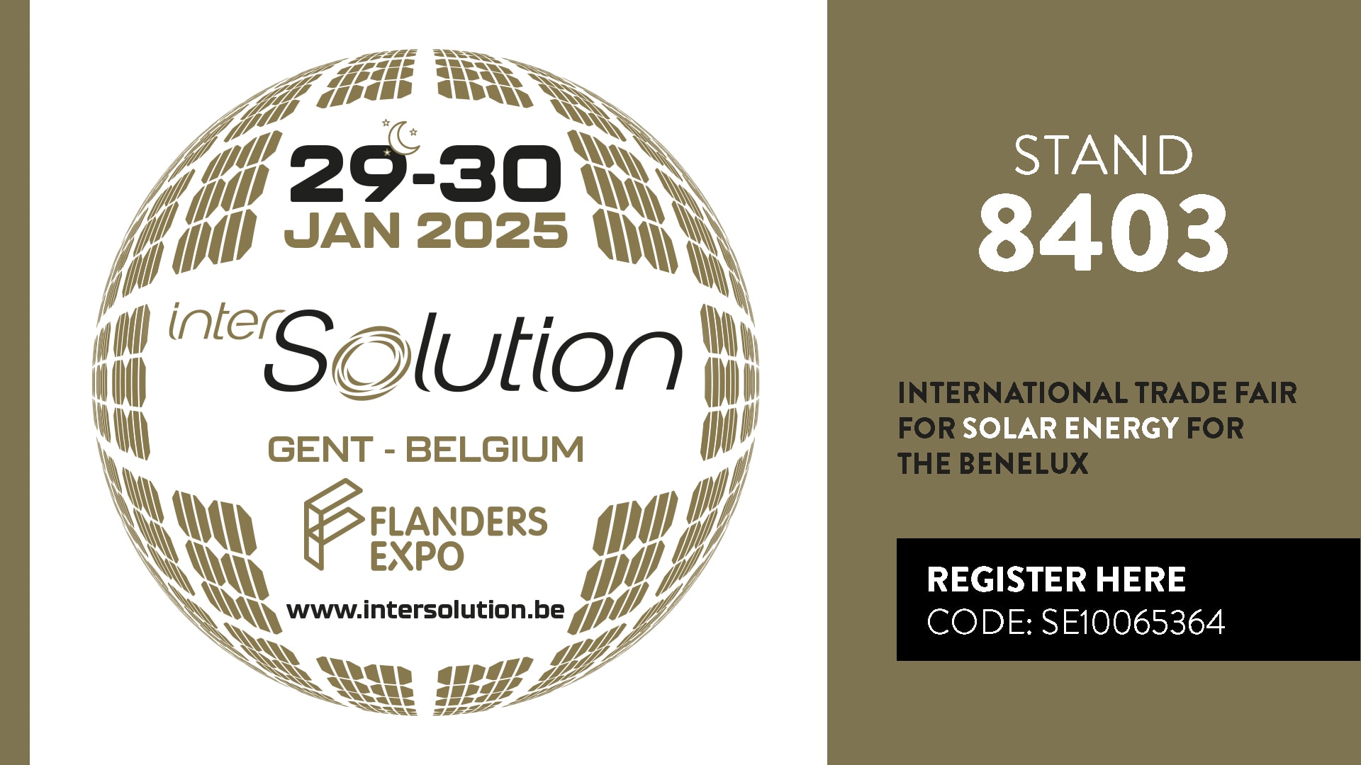 InterSolution gaat door op 29 en 30 januari in Flanders Expo (Gent). Bezoek Cebeo op stand 8403.