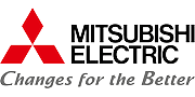 Rood wit logo Mitsubishi Electric