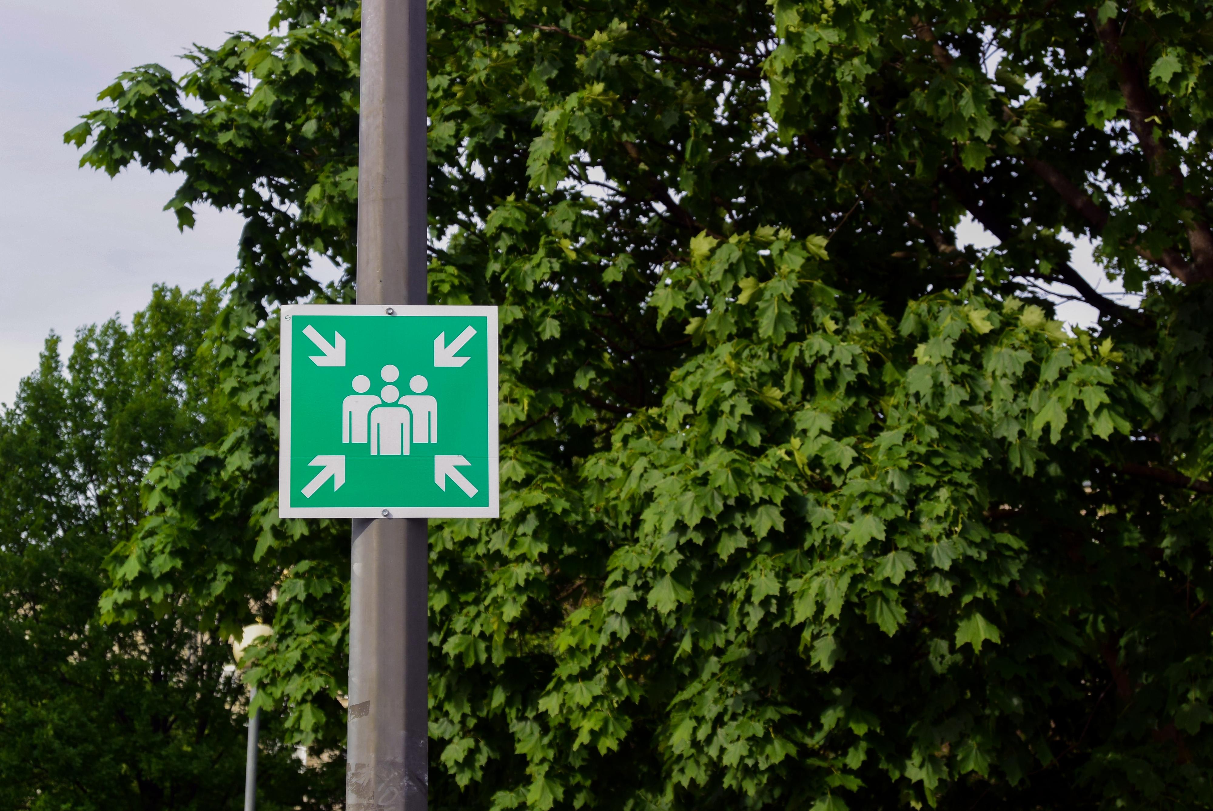 Signalisatie verzamelplaats