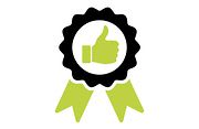 groen en zwart embleem met duim