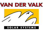 Geel, rood, zwart logo van Van der Valk