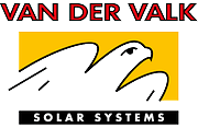 Geel, rood, zwart logo van Van der Valk