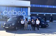 Groepsfoto elektrische bestelwagens Ford