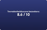 tevredenheidsscore bezoekers: 8.6/10