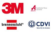 logo's 3M, Aalberts, Brennenstuhl, CDVI
