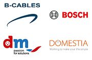 Logo's B-cables, bosch, dm, Domestia