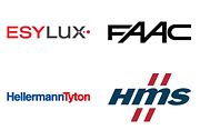 logo's Easylux, Faac, Hellemann Tyton, HMS