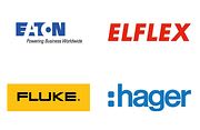 logo Eaton, Elflex, Fluke, Hager